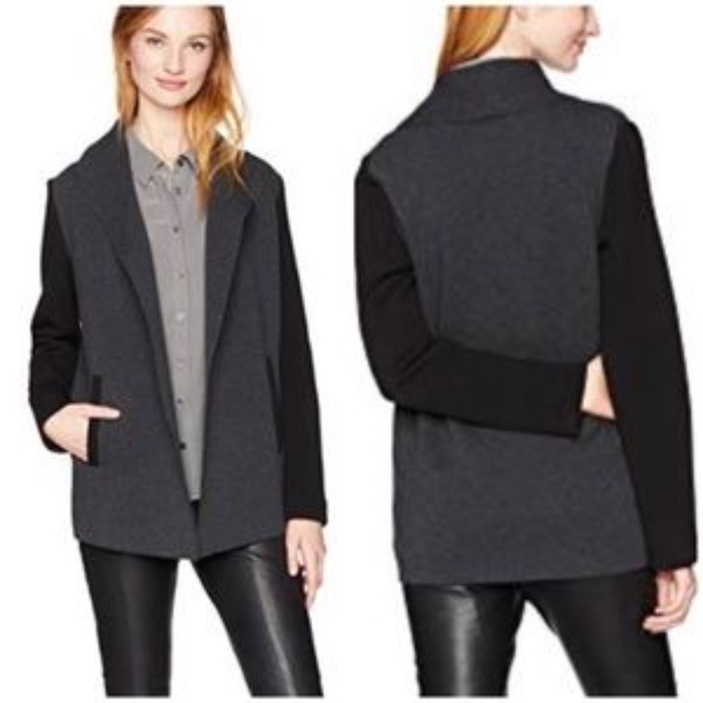 Calvin Klein Color Block Open Front Jacket - Picture 3 of 7